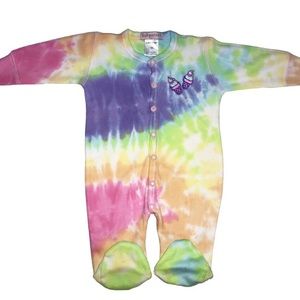 Baby steps cotton tie dye footsie